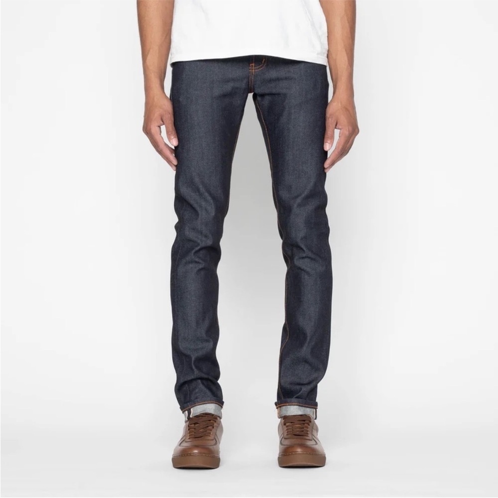 Naked & Famous Denim Super Guy Indigo Stretch Selvedge Jeans 33 Taper Japanese